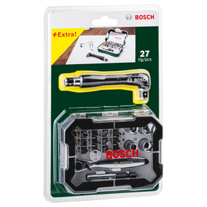 Bosch Accessoires 26-Delige Bit- En Ratelset Met Gratis Rateldraaier - 2607017393
