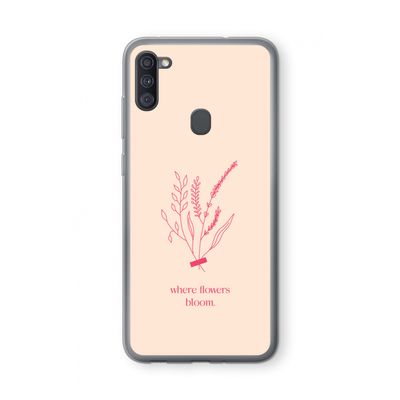Where flowers bloom: Samsung Galaxy A11 Transparant Hoesje