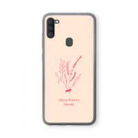 Where flowers bloom: Samsung Galaxy A11 Transparant Hoesje