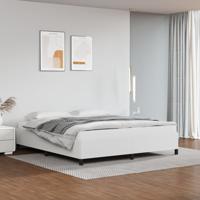Bedframe kunstleer wit 160x200 cm
