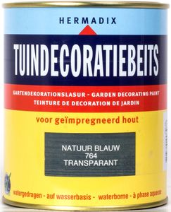 Tuindecoratiebeits 764 natuur blauw 750 ml - Hermadix