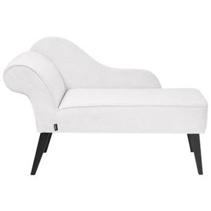 Beliani - BIARRITZ - Chaise longue - Wit - Linkerzijde - Polyester