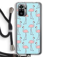 Anything Flamingoes: Xiaomi Redmi Note 10S Transparant Hoesje met koord