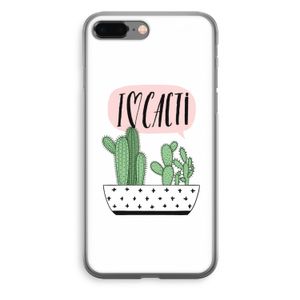 I love cacti: iPhone 8 Plus Transparant Hoesje