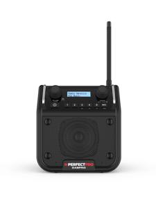 PerfectPro DABPRO Bouwradio DAB+, VHF (FM) AUX, Bluetooth Stofvast, Spatwaterbestendig, Stofdicht Zwart