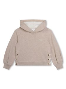 Chloé Kids hoodie à logo brodé - Tons neutres