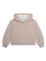 Chloé Kids hoodie à logo brodé - Tons neutres