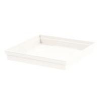 EDA Bloempot Toscane onderschaal - wit - L33 x B33 x H5 cm - Onderschalen/opvangschalen