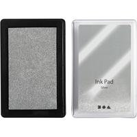 Creativ Company Stempelinkt, h: 2 cm, afm 9x6 cm, zilver, 1 stuk