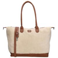 Charm London Fluffy Teddy Laptoptas Buckingham 15.6&apos;&apos; Beige