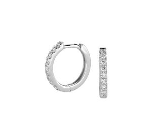 TFT Oorringen Met Scharnier 0.15ct (2x0.075ct) G SI Witgoud Glanzend