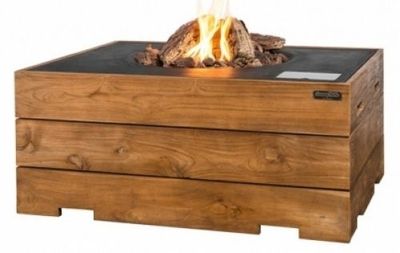 Happy Cocooning: Rechthoek Teakhout Tafel - Antraciet