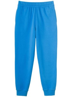 Burberry pantalon de jogging à broderies - Bleu