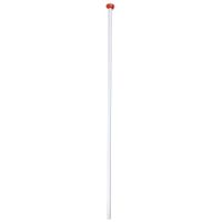 Vlaggenstok wit m.knop 250cmx3cm