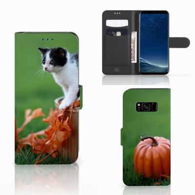 Samsung Galaxy S8 | Telefoonhoesje | Met pasjeshouder | Kitten