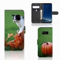 Samsung Galaxy S8 | Telefoonhoesje | Met pasjeshouder | Kitten