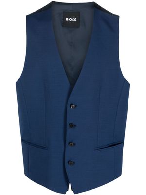 BOSS veston à simple boutonnage - Bleu