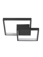 Highlight Plafondlamp Piazza vierkant B  32 cm zwart - thumbnail