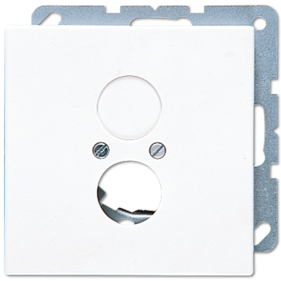 Jung centraalplaat met draagframe voor audio wit LS962WW