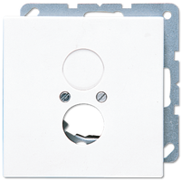 Jung centraalplaat met draagframe voor audio wit LS962WW