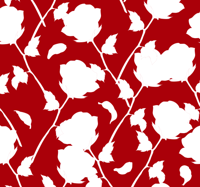 Behang bloemen Rood behang met rozen