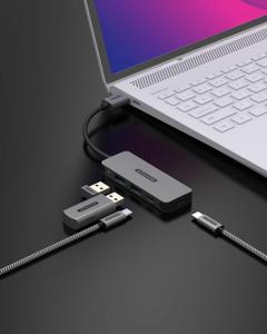 Sitecom CN-5007 interface hub USB 3.2 Gen 1 (3.1 Gen 1) Type-A 5000 Mbit/s Zwart, Grijs