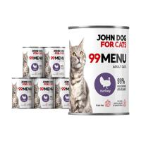 JOHN DOG 99 Menu Turkey - nat kattenvoer - 6 x 400g