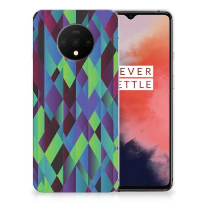 OnePlus 7T | TPU Hoesje | Abstract Green Blue