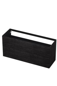 INK wastafelonderkast 2 laden greeploos push to open hout decor 140x45x65cm, houtskool eiken