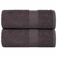 VidaXL Washandjes 2 st 15x21 cm 360 g/m² 100% katoen antracietkleurig