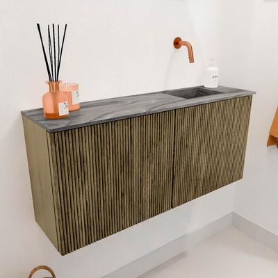 Toiletmeubel Mondiaz Joya Dlux | 90 cm | Meubelkleur Dusk | Faye wastafel Sombra Wasbak Rechts | Zonder kraangat(en)