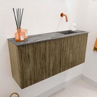 Toiletmeubel Mondiaz Joya Dlux | 90 cm | Meubelkleur Dusk | Faye wastafel Sombra Wasbak Rechts | Zonder kraangat(en)