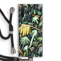 Tropical Palms Dark: Samsung Galaxy Note 10 Plus Transparant Hoesje met koord