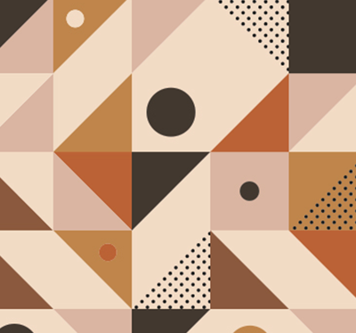 Bruin patchwork modern behang