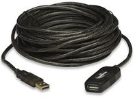 Manhattan USB-kabel USB 2.0 USB-A stekker, USB-A bus 10.00 m Zwart 150248 - thumbnail