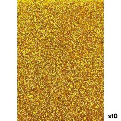 Papier Fama Glitter Gouden EVA-rubber 50 x 70 cm (10 Stuks)