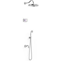 Regendouche set electronisch Tres Shower Technology Classic | Inbouw | Thermostaatkraan | 3-weg | Vintage | Chroom