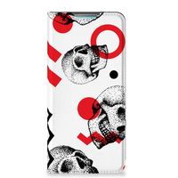 Mobiel BookCase Samsung Galaxy A53 Skull Red