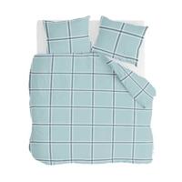 Walra - Dekbedovertrek Soft Squares - 200x220 - Blauw