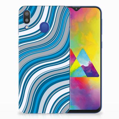 Samsung Galaxy M20 (Power) | TPU bumper | Waves Blue Samsung Galaxy M20 (Power) | TPU bumper | Waves Blue