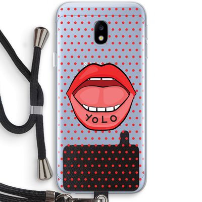 Yolo Denise: Samsung Galaxy J3 (2017) Transparant Hoesje met koord