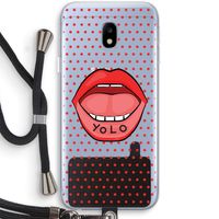 Yolo Denise: Samsung Galaxy J3 (2017) Transparant Hoesje met koord