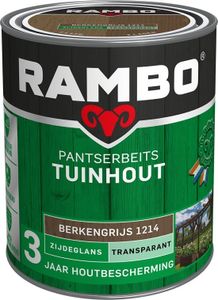 Rambo Pantserbeits Tuinhout Zijdeglans Transparant - Berkengrijs
