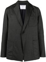 Société Anonyme blazer boutonné à revers crantés - Gris