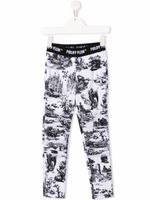 Philipp Plein Junior legging En PLEIN à imprimé graphique - Blanc