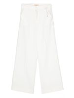 Elisabetta Franchi La Mia Bambina pantalon ample à taille haute - Blanc