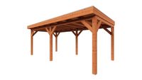 Trendhout Overkapping Refter XL 600x340 cm- Plat dak- Onbehandeld lariks Douglas hout- Trendhout