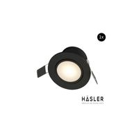 Hasler Inbouwspot Häsler Zaragoza Incl. Fase Aansnijding Dimbaar 8.3 cm 4 Watt Warm Wit Mat Zwart Set 10x - Set 1 Spot