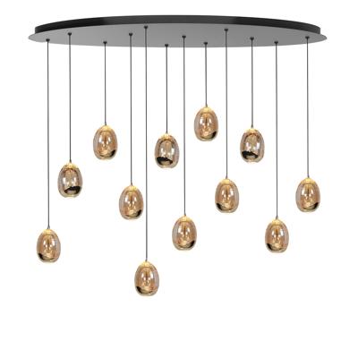 Highlight HanglampGolden Egg zwart 12-lichts ovaal - H5453.01
