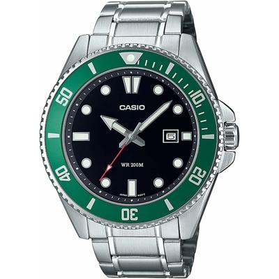 Casio MDV-107D-3AVEF Zwart Zilverkleurig (Ø 46 mm) Heren horloge